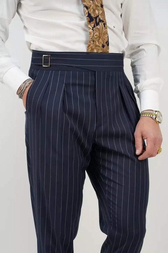 Gurkha Blu Gessato con fibbia laterale regolabile