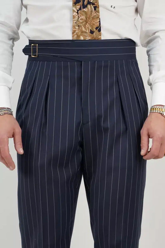 Gurkha Blu Gessato con fibbia laterale regolabile