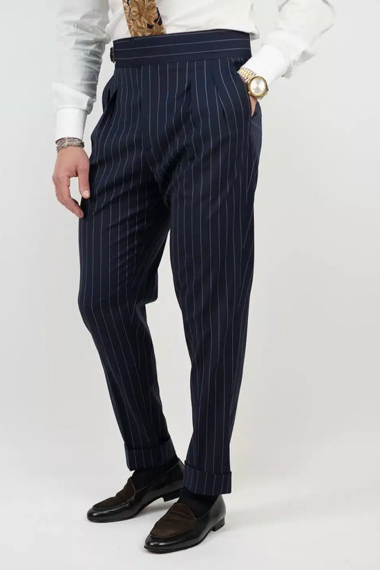 Gurkha Blu Gessato con fibbia laterale regolabile