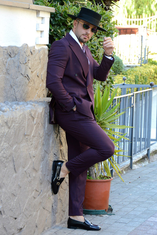 Abito Extensive Doppiopetto pantone burgundy night