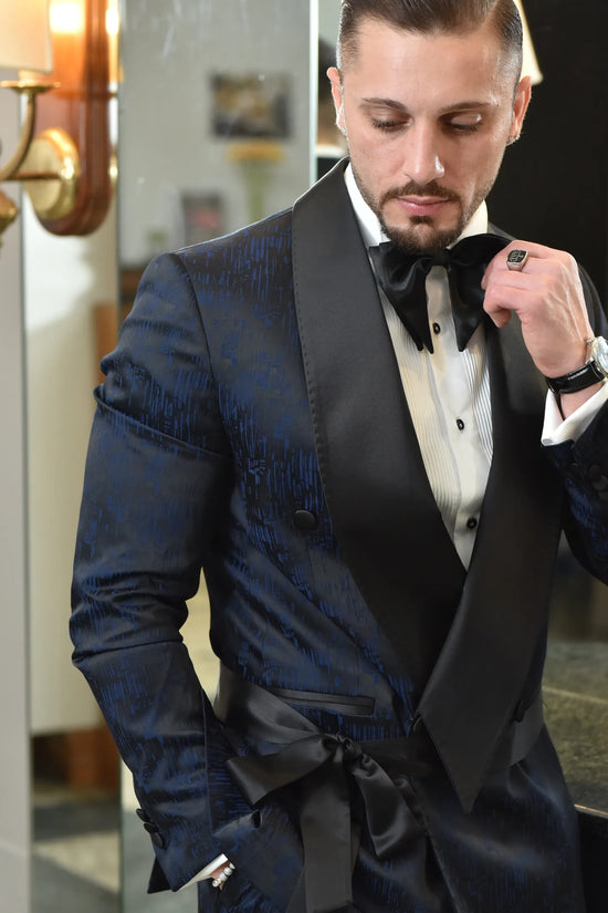 Papillon modello batman in raso nero