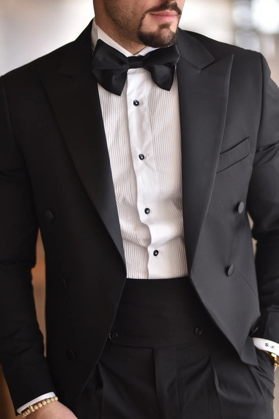 Papillon modello fiocco in raso nero