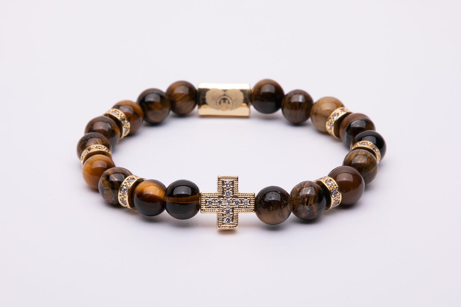 Bracciale con croce oro