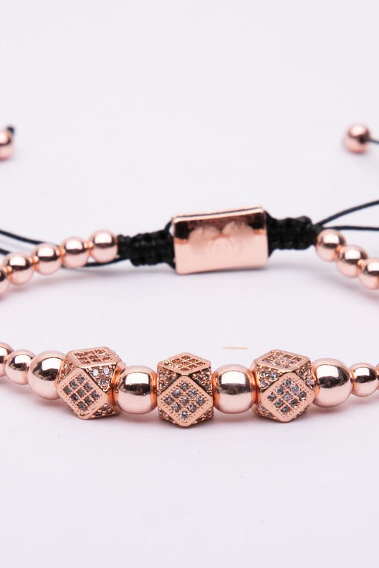 Bracciale in metallo modello cubico