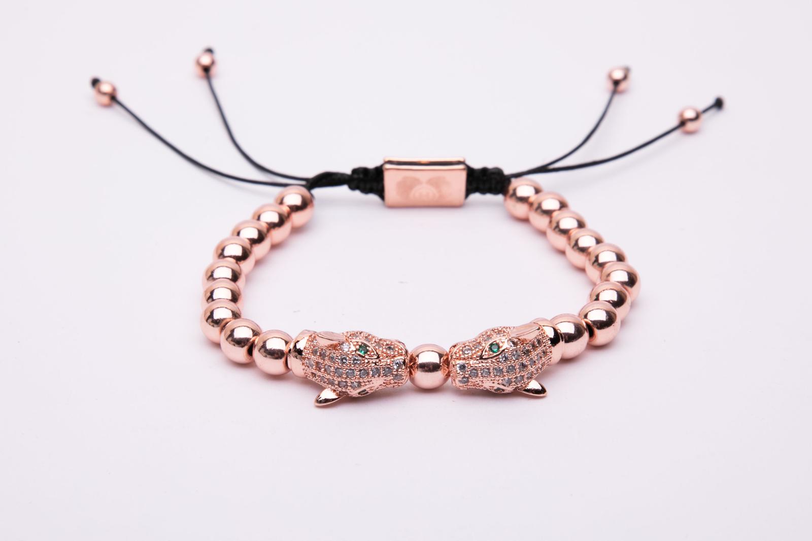 Bracciale in metallo modello doppia pantera