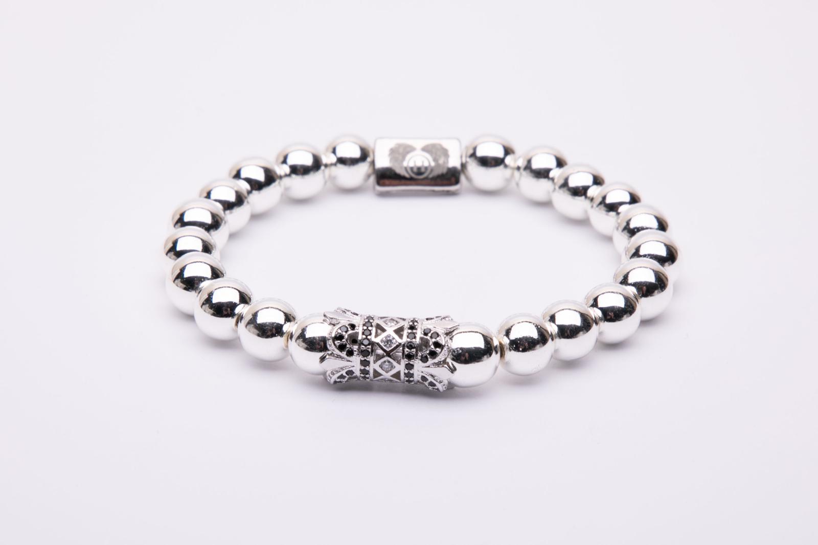 Bracciale in metallo doppia corona