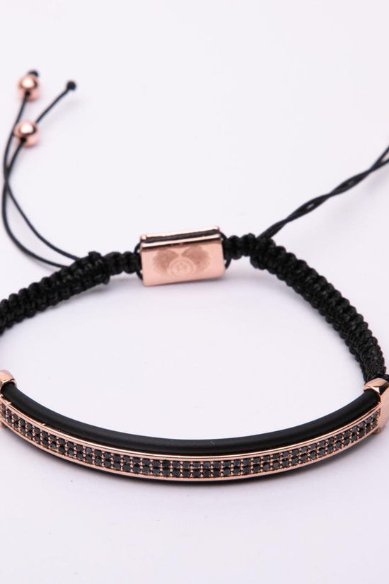 bracciale in metallo e cotone