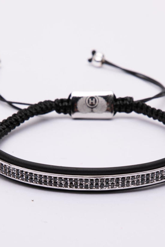 bracciale in metallo e cotone