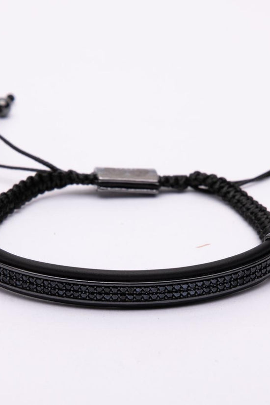 bracciale in metallo e cotone