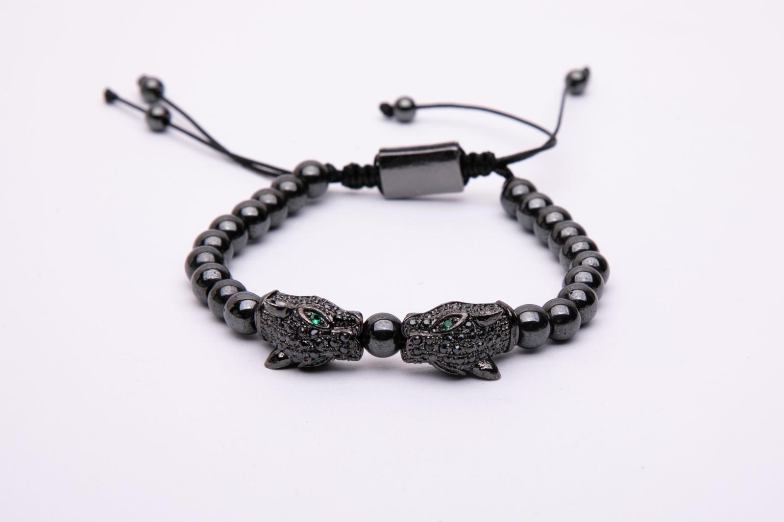 Bracciale in metallo modello doppia pantera