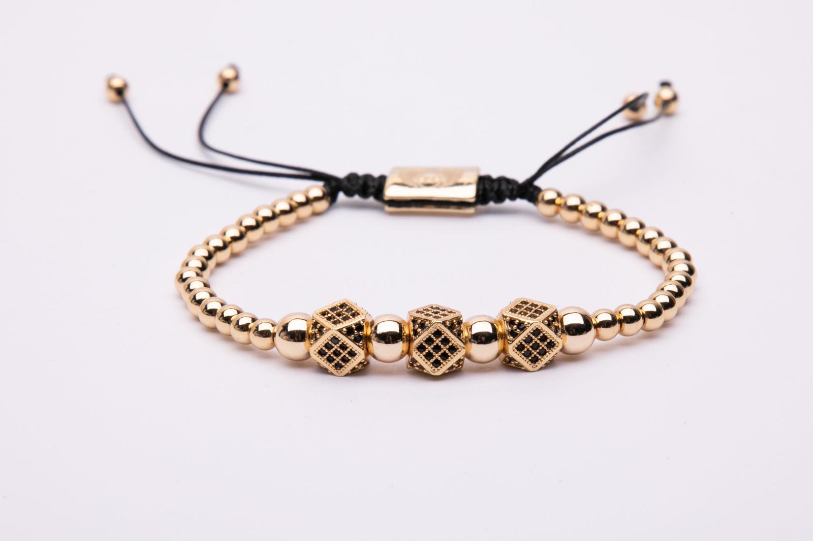 Bracciale in metallo modello cubico