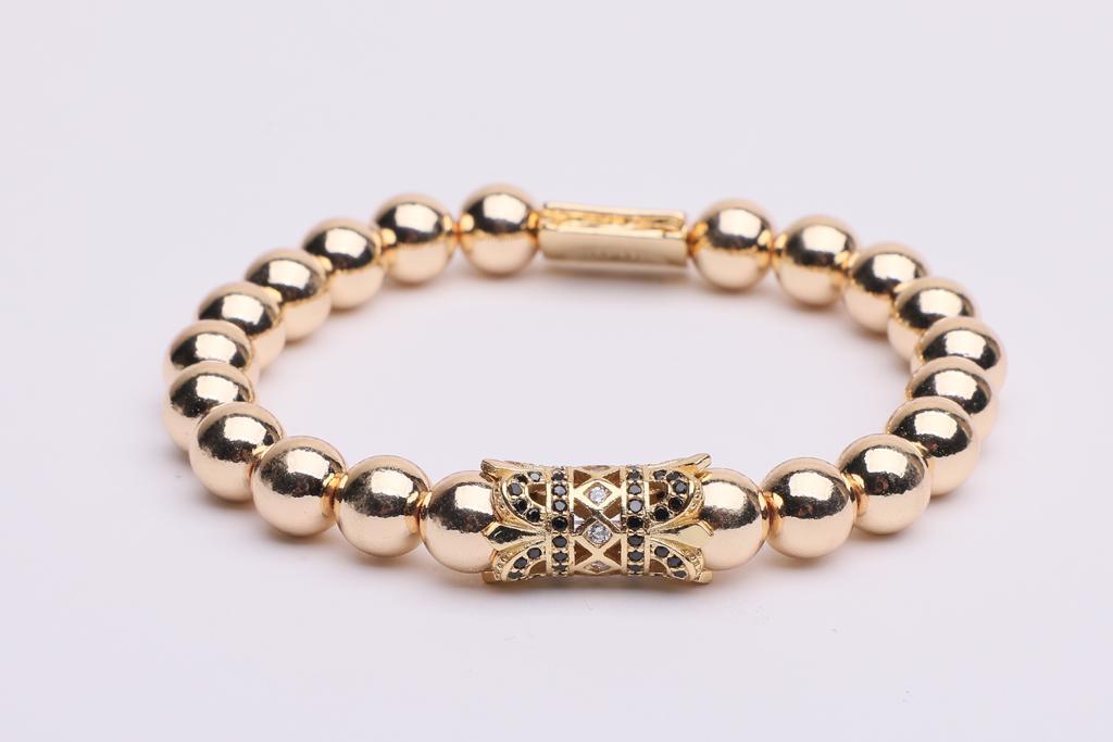 Bracciale in metallo doppia corona