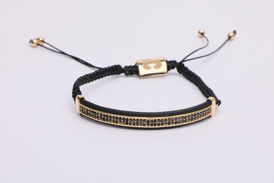 bracciale in metallo e cotone