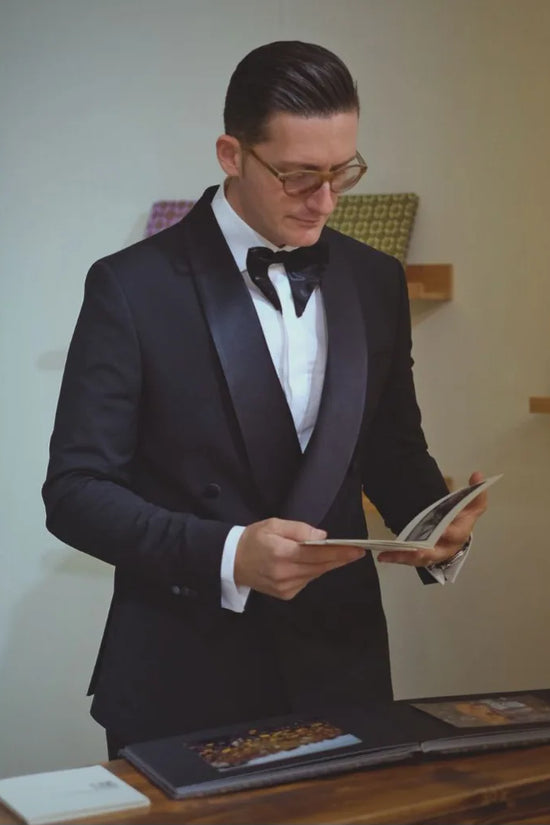 Papillon modello batman in tessuto nero