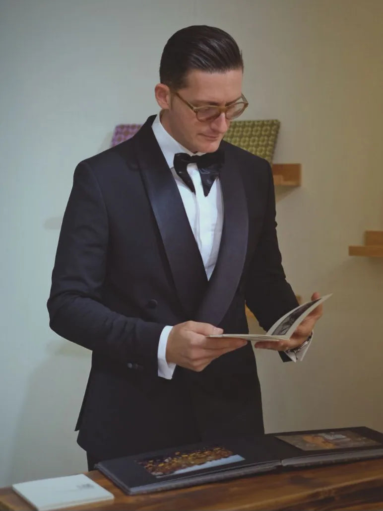 Papillon modello batman in tessuto nero